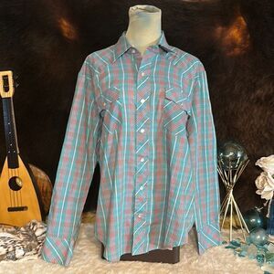 Silver award vintage western shirt L (5025D)